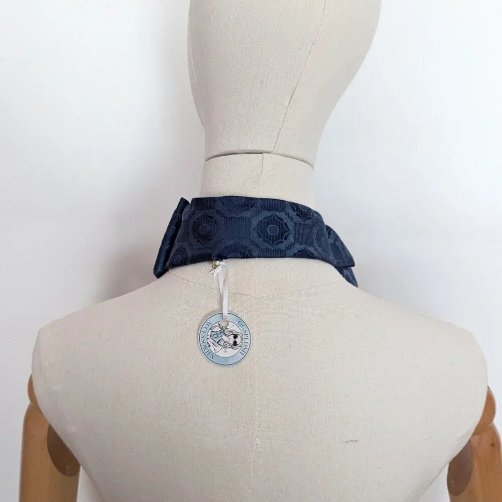 NWT Ogsplosh Vintage Handcrafted Ascot Tie Royal Blue 70'S Style